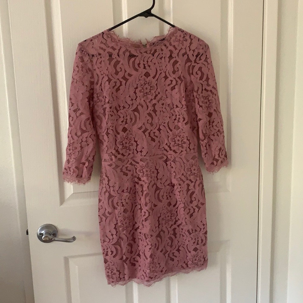 Lace pick dress.